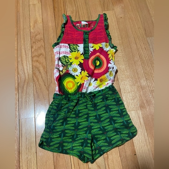 DESIGUAL Multicolor Patterned Kids Romper Size 5/6 - Picture 1 of 6